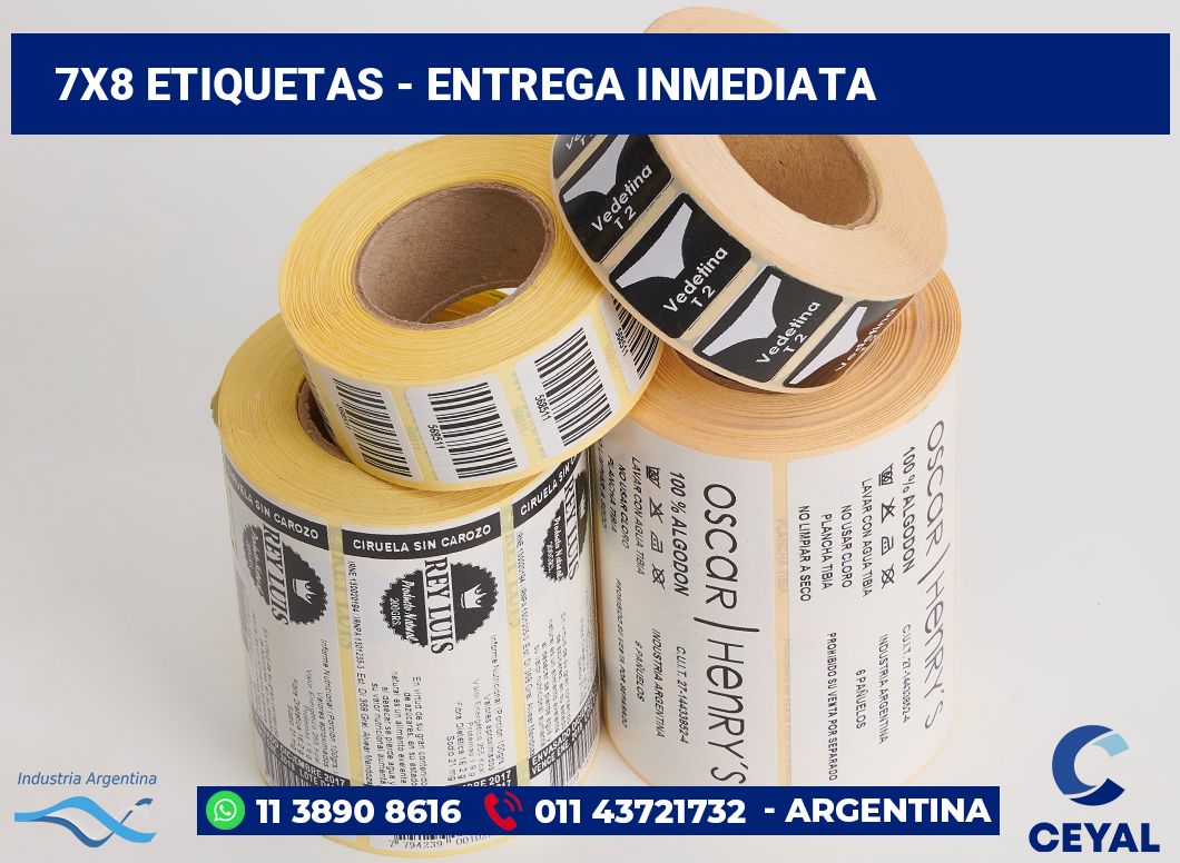 7×8 Etiquetas