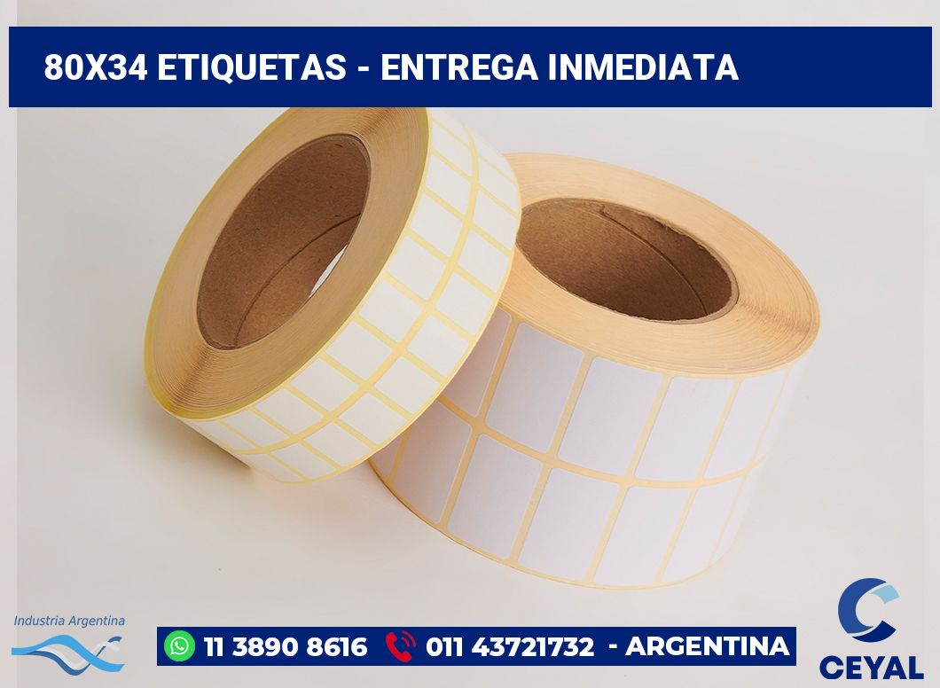 80×34 Etiquetas