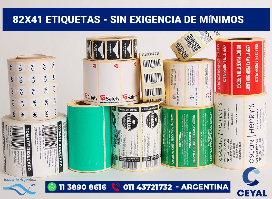82×41 Etiquetas