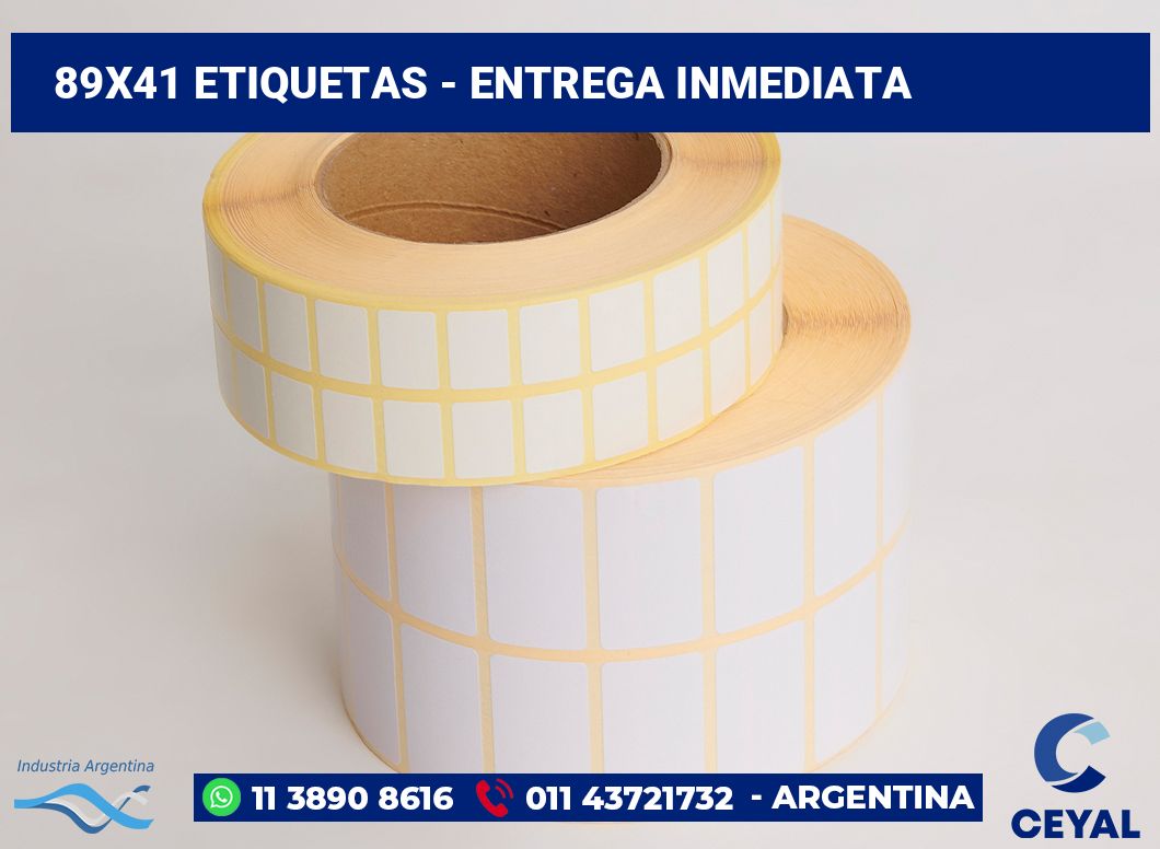89×41 Etiquetas