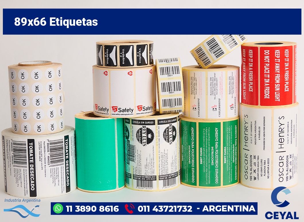 89×66 Etiquetas