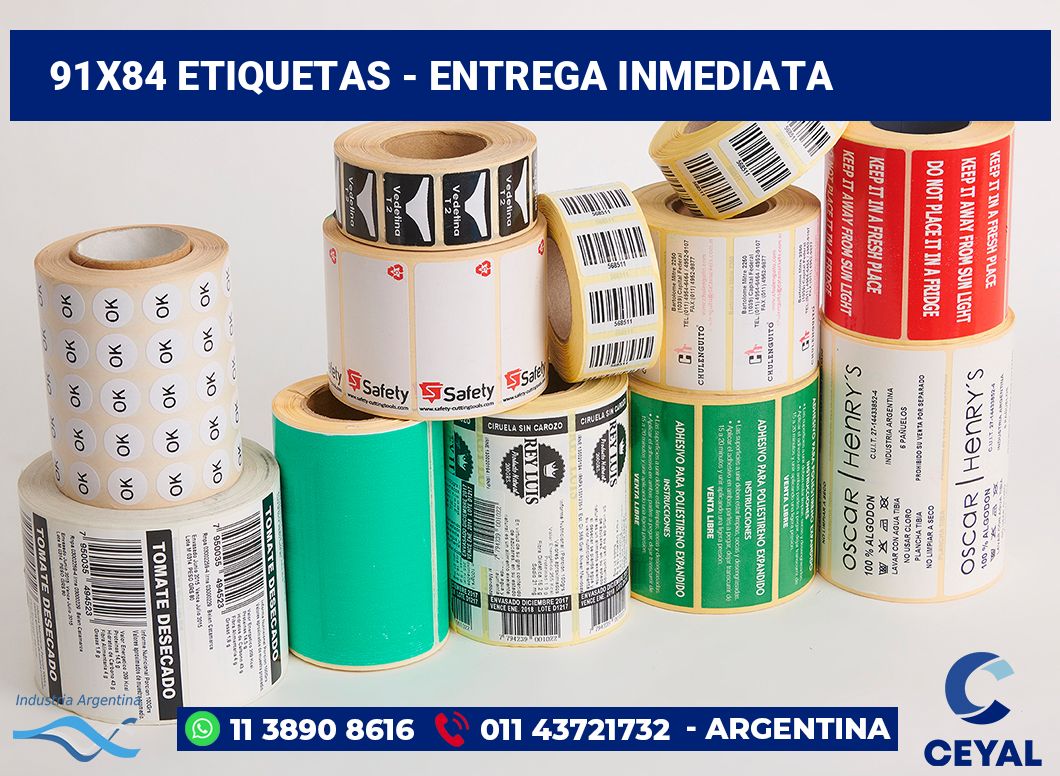 91×84 Etiquetas