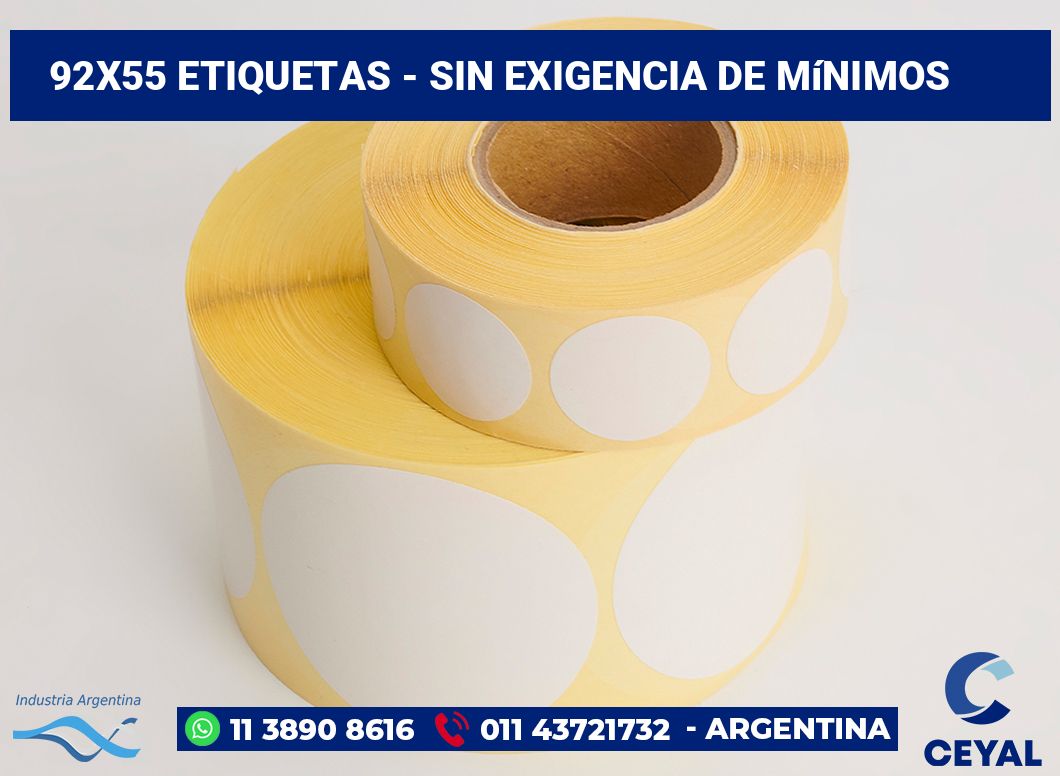 92×55 Etiquetas