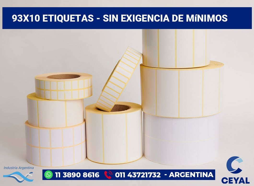 93x10 Etiquetas