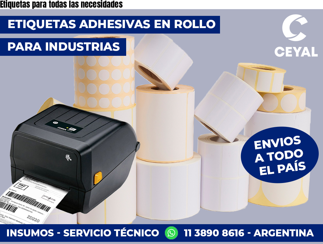 Etiquetas para todas las necesidades