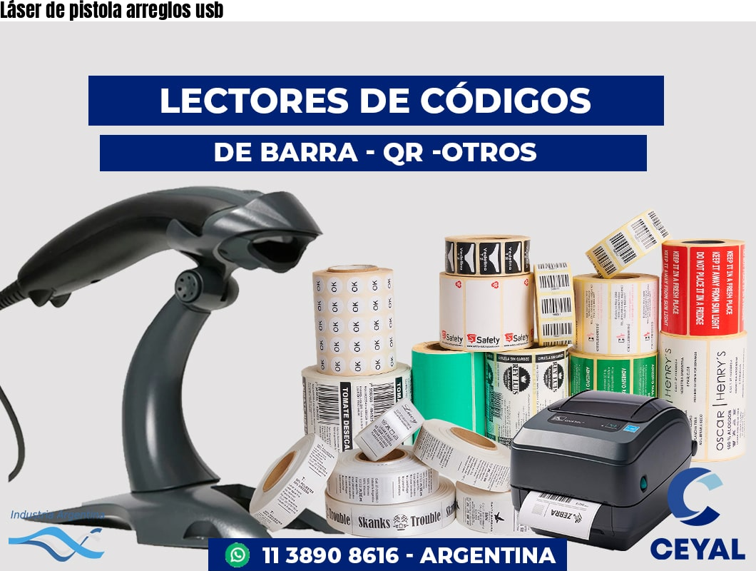 Láser de pistola arreglos usb