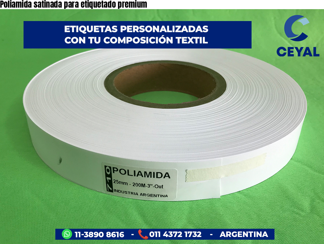 Poliamida satinada para etiquetado premium