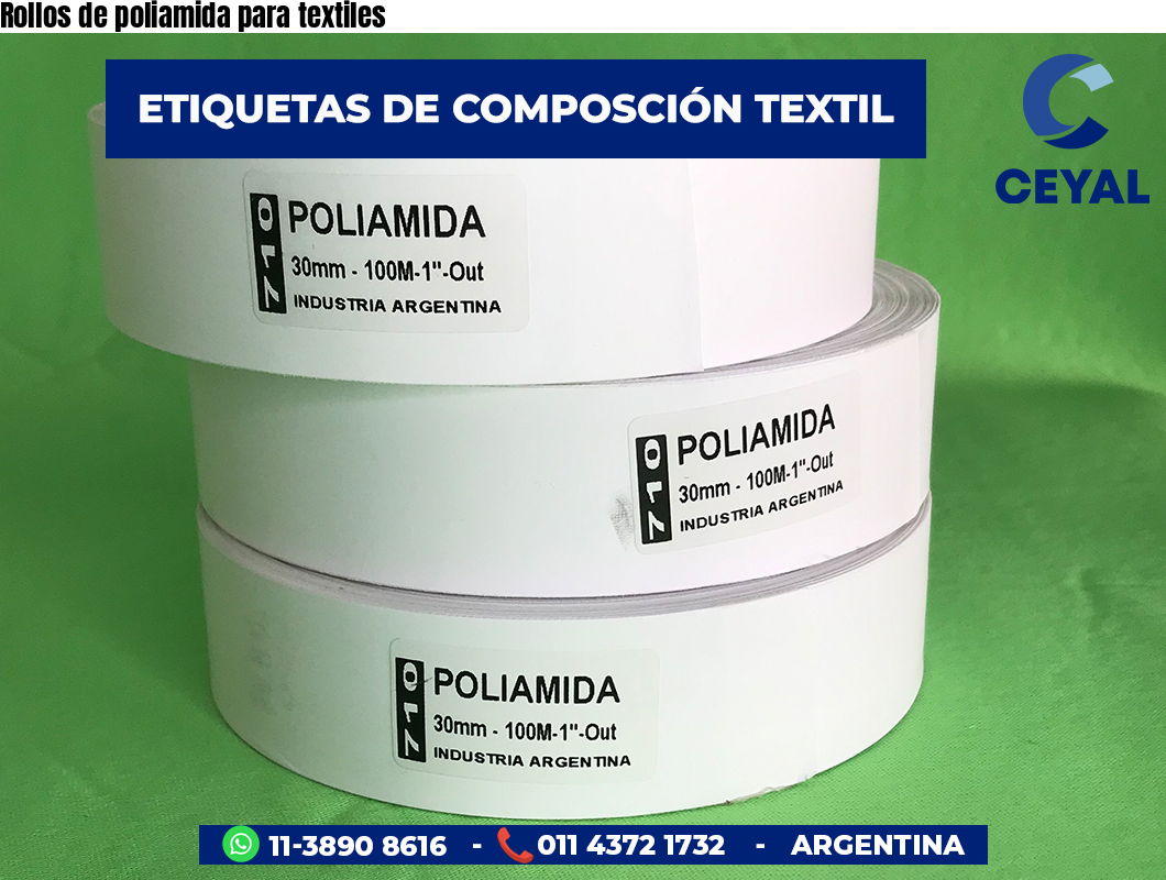 Rollos de poliamida para textiles
