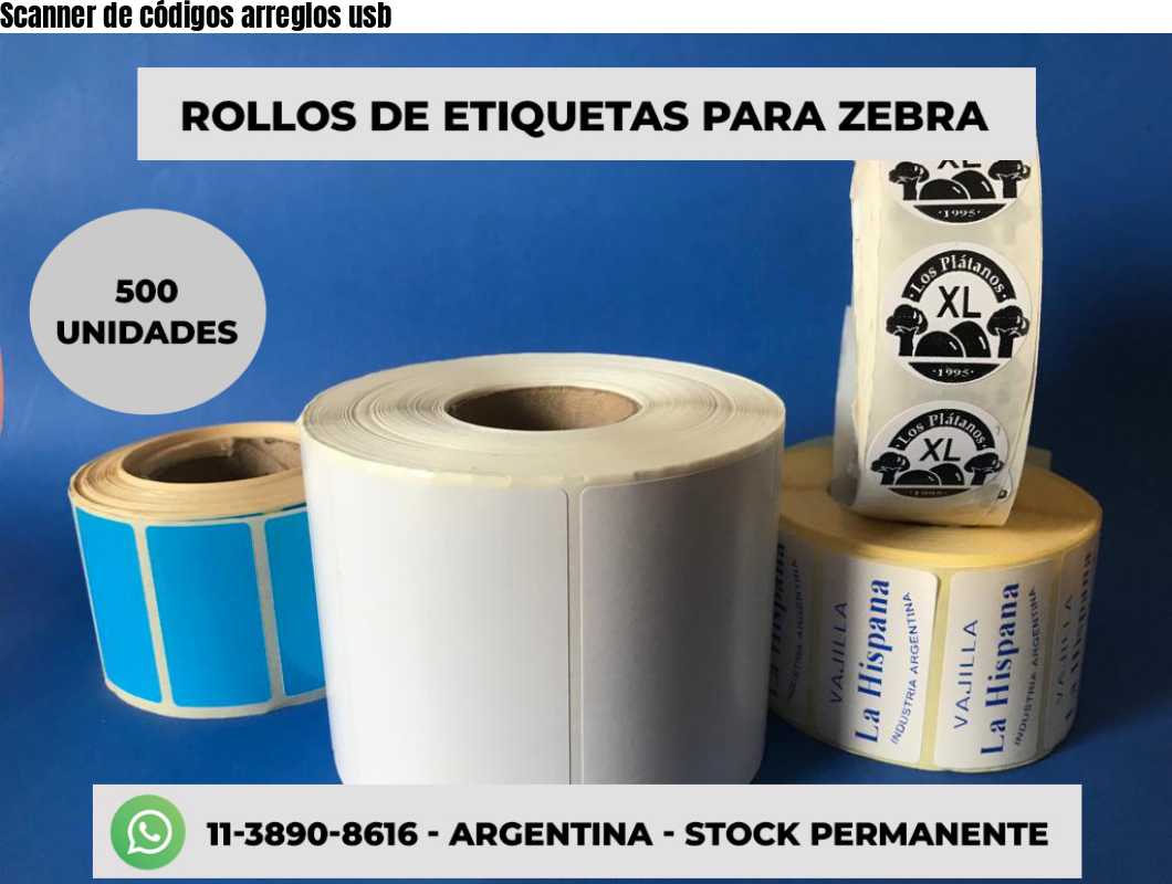 Scanner de códigos arreglos usb