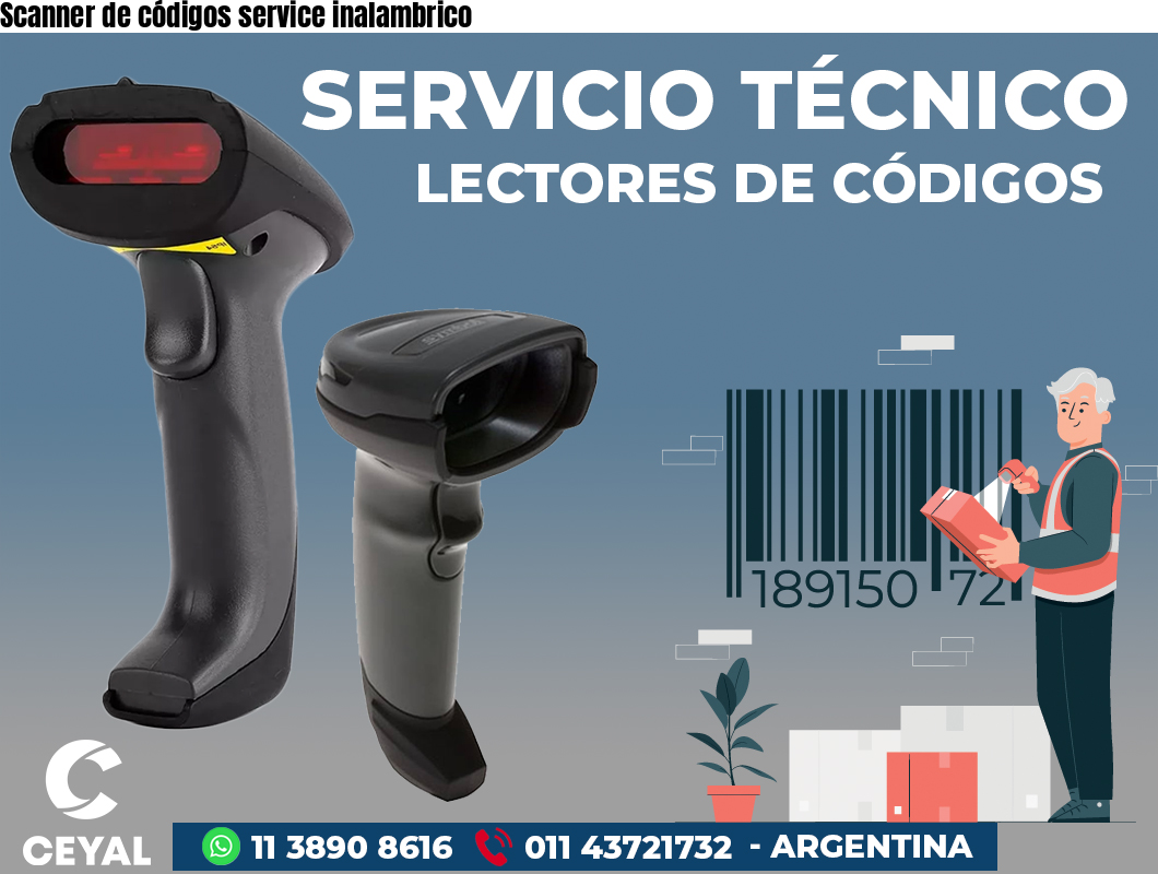 Scanner de códigos service inalambrico