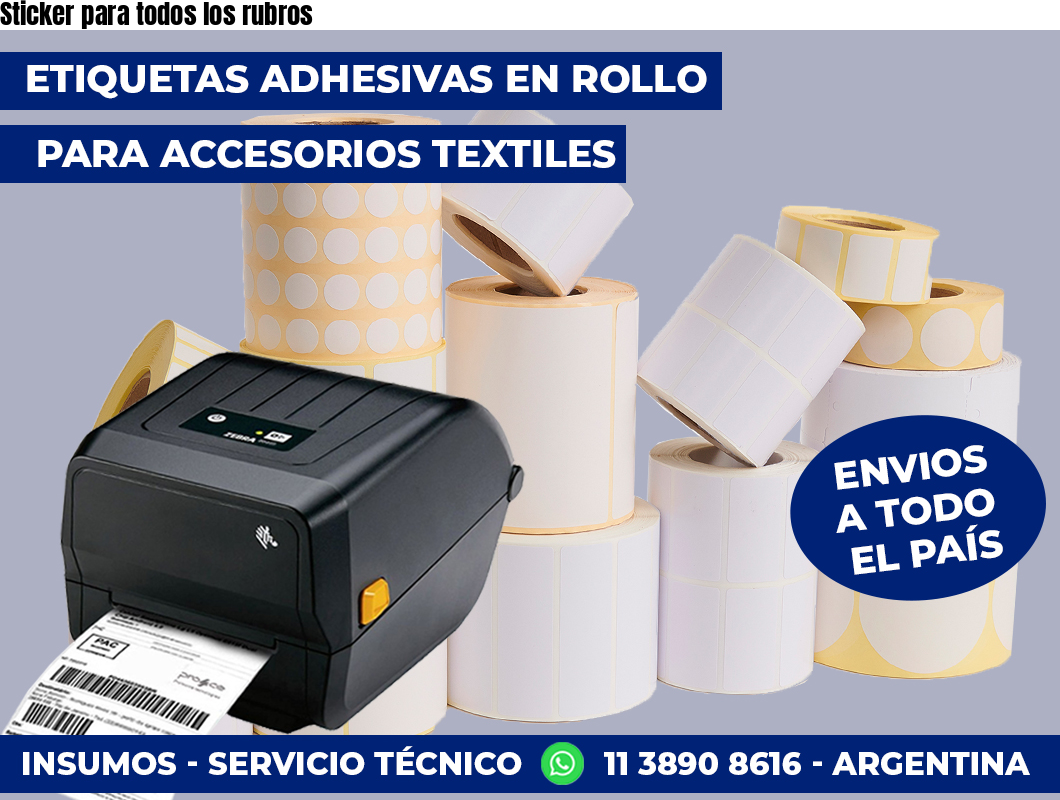 Sticker para todos los rubros
