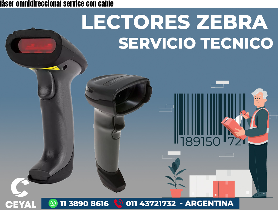 láser omnidireccional service con cable