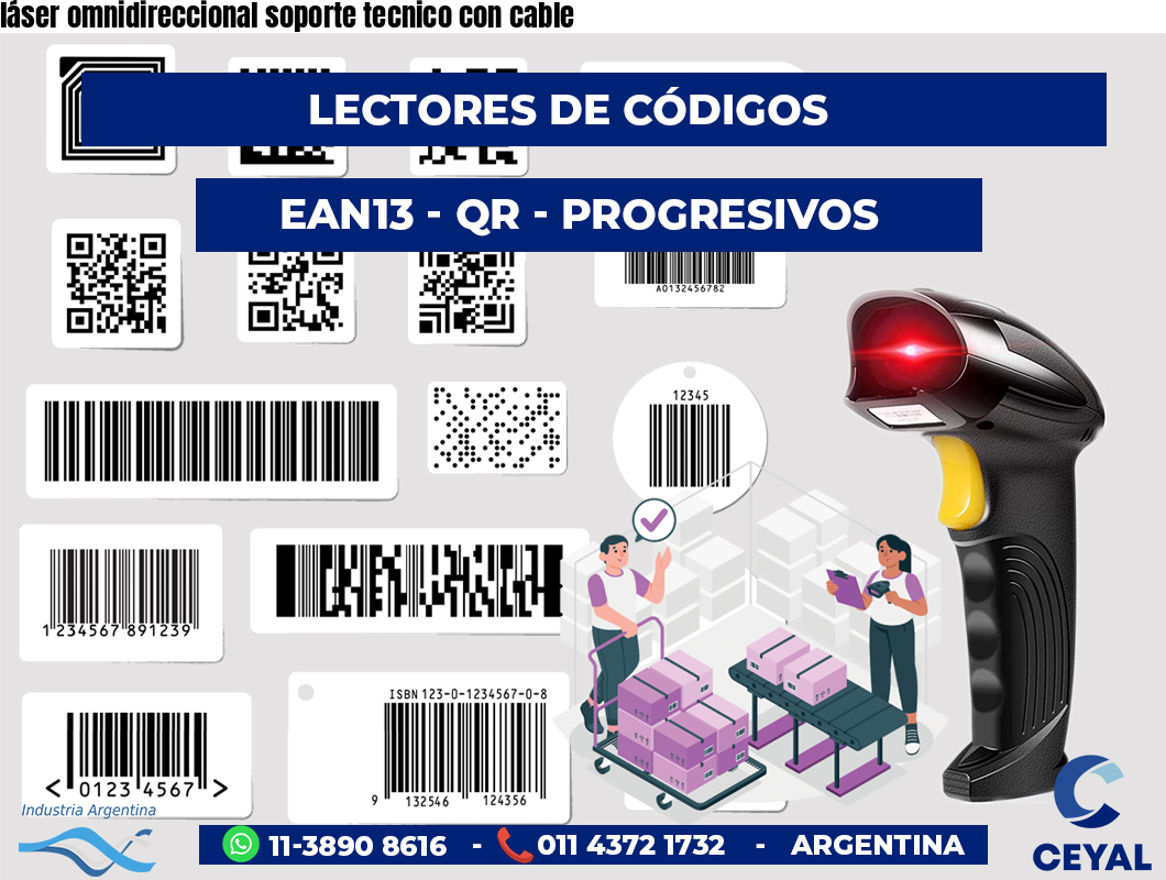 láser omnidireccional soporte tecnico con cable