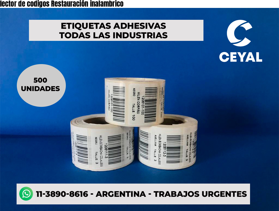 lector de codigos Restauración inalambrico