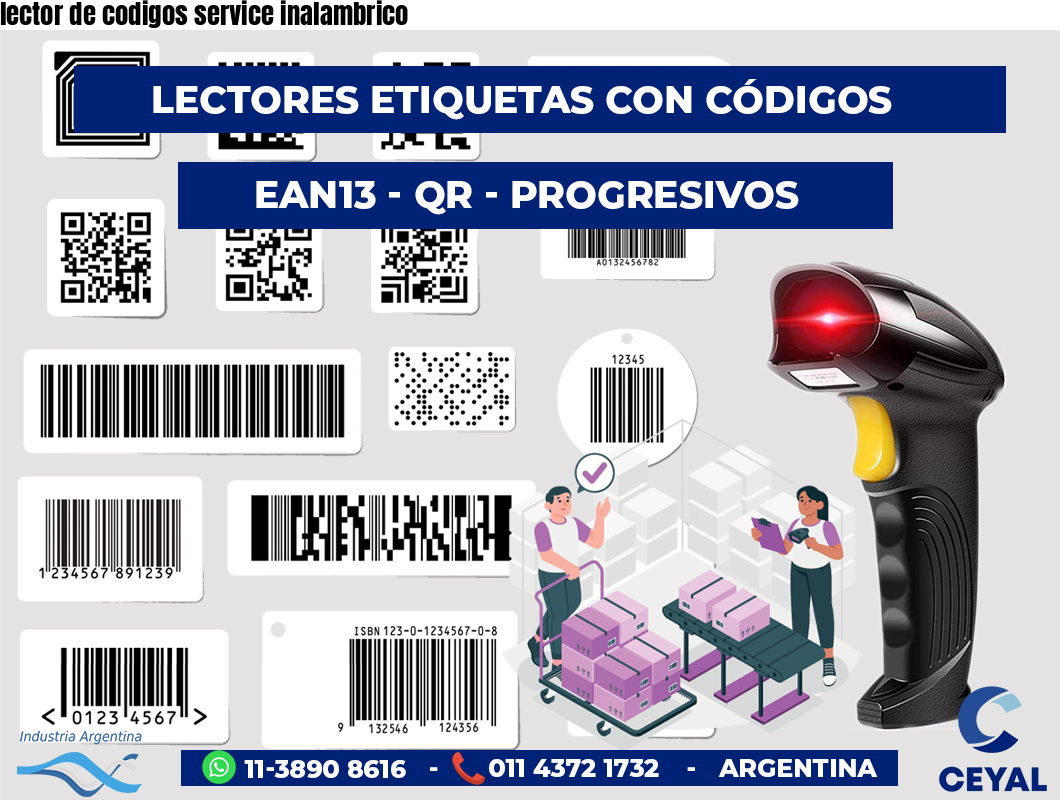 lector de codigos service inalambrico