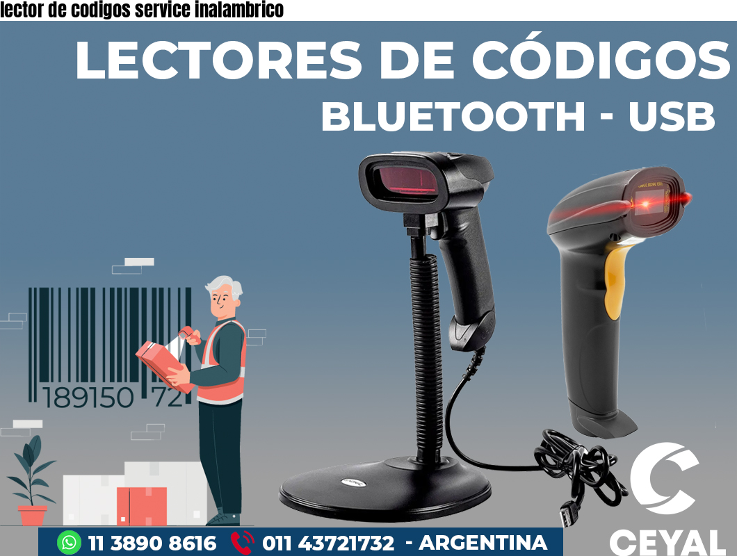 lector de codigos service inalambrico