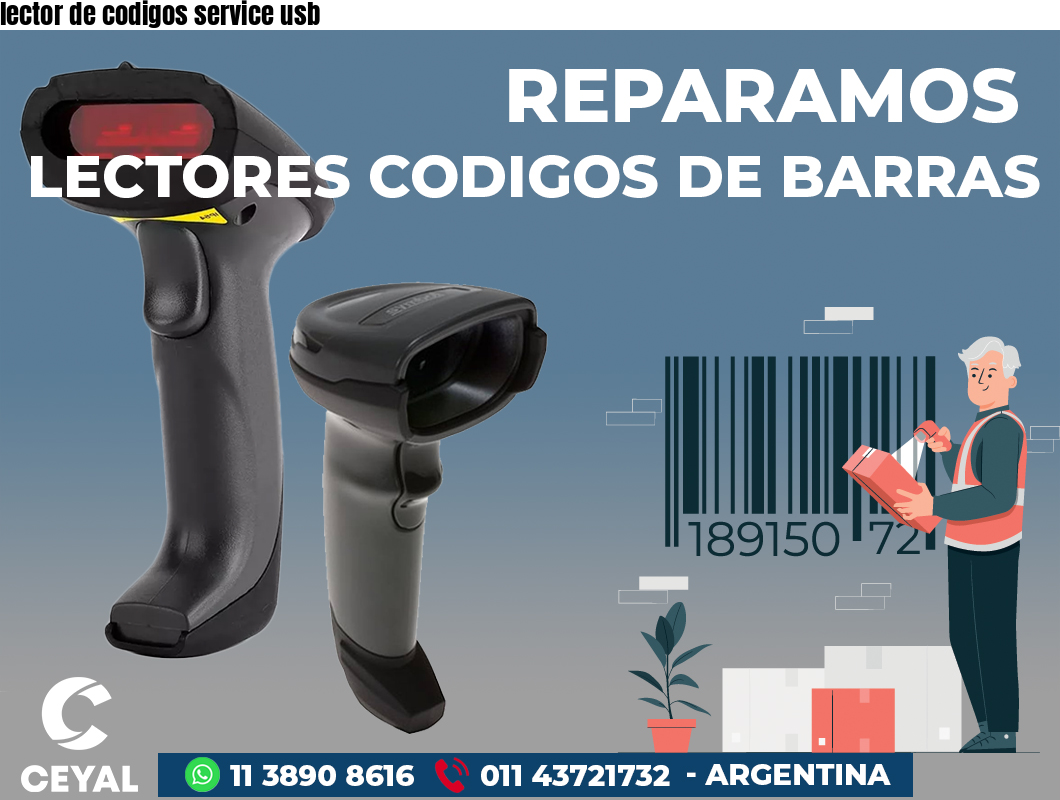 lector de codigos service usb