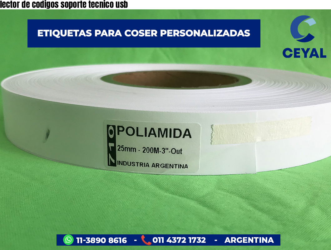 lector de codigos soporte tecnico usb