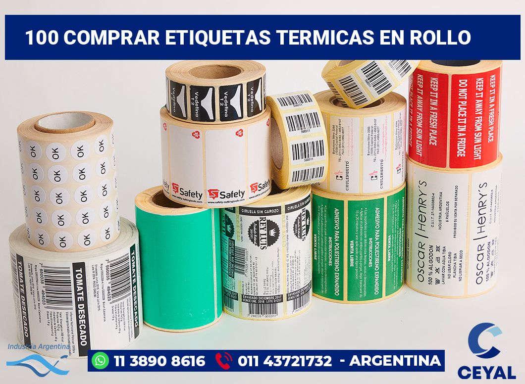 100 Comprar etiquetas termicas en rollo
