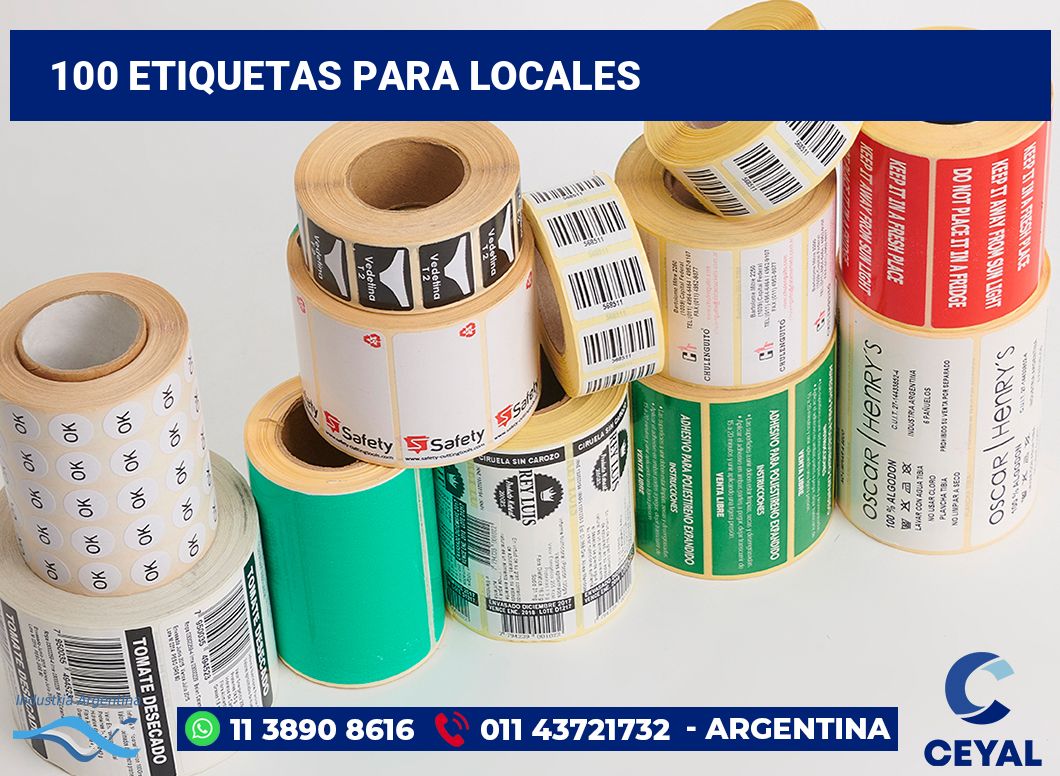 100 Etiquetas para locales