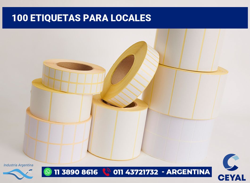 100 Etiquetas para locales