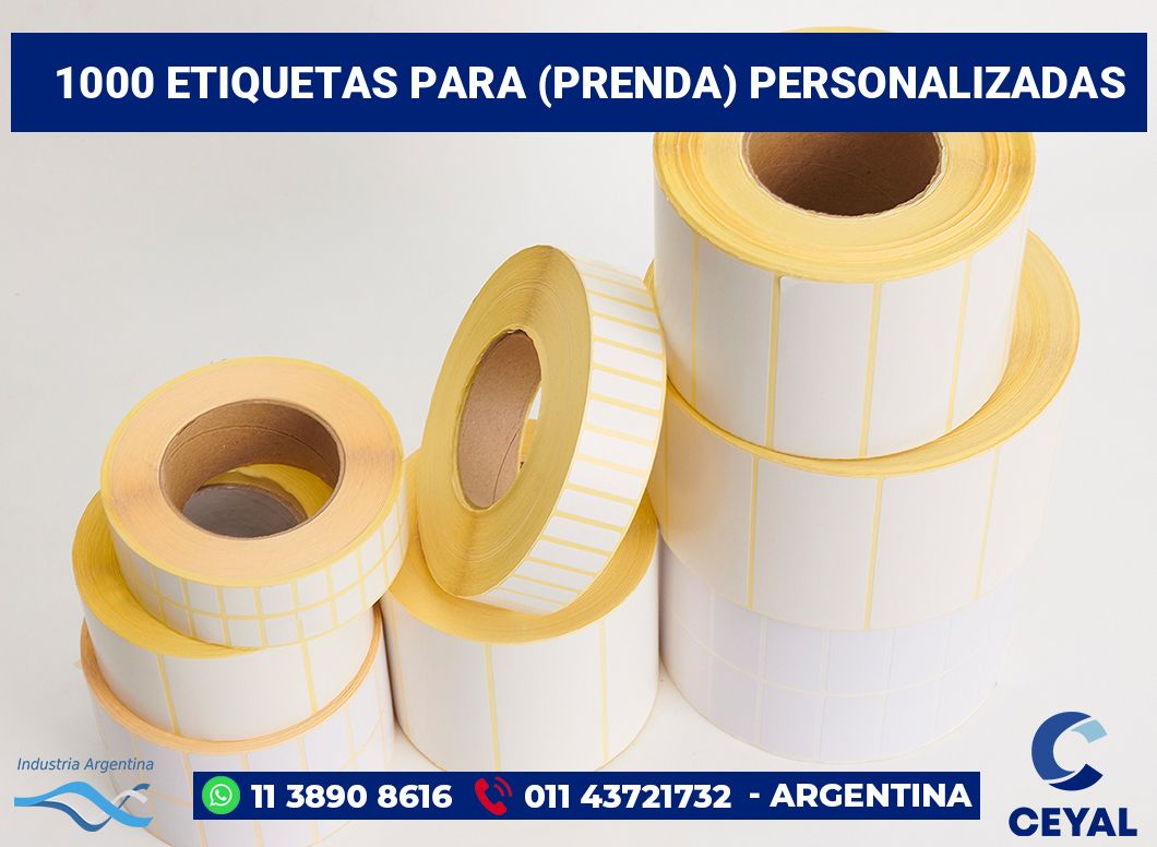 1000 Etiquetas para (prenda) personalizadas