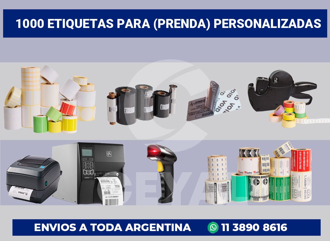 1000 Etiquetas para (prenda) personalizadas