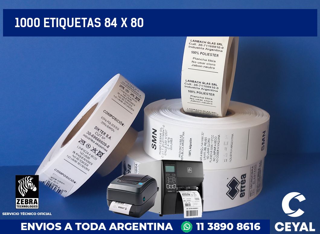 1000 etiquetas 84 x 80