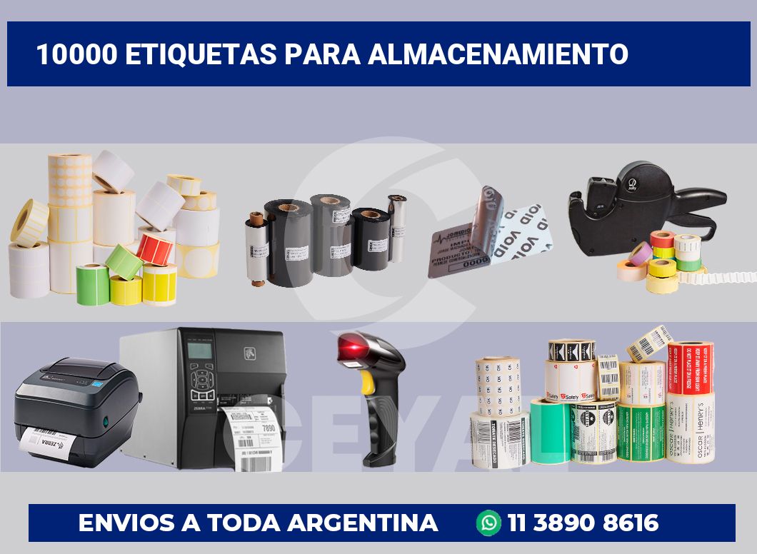 10000 Etiquetas para almacenamiento