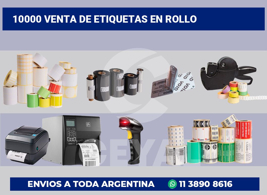 10000 Venta de etiquetas en rollo