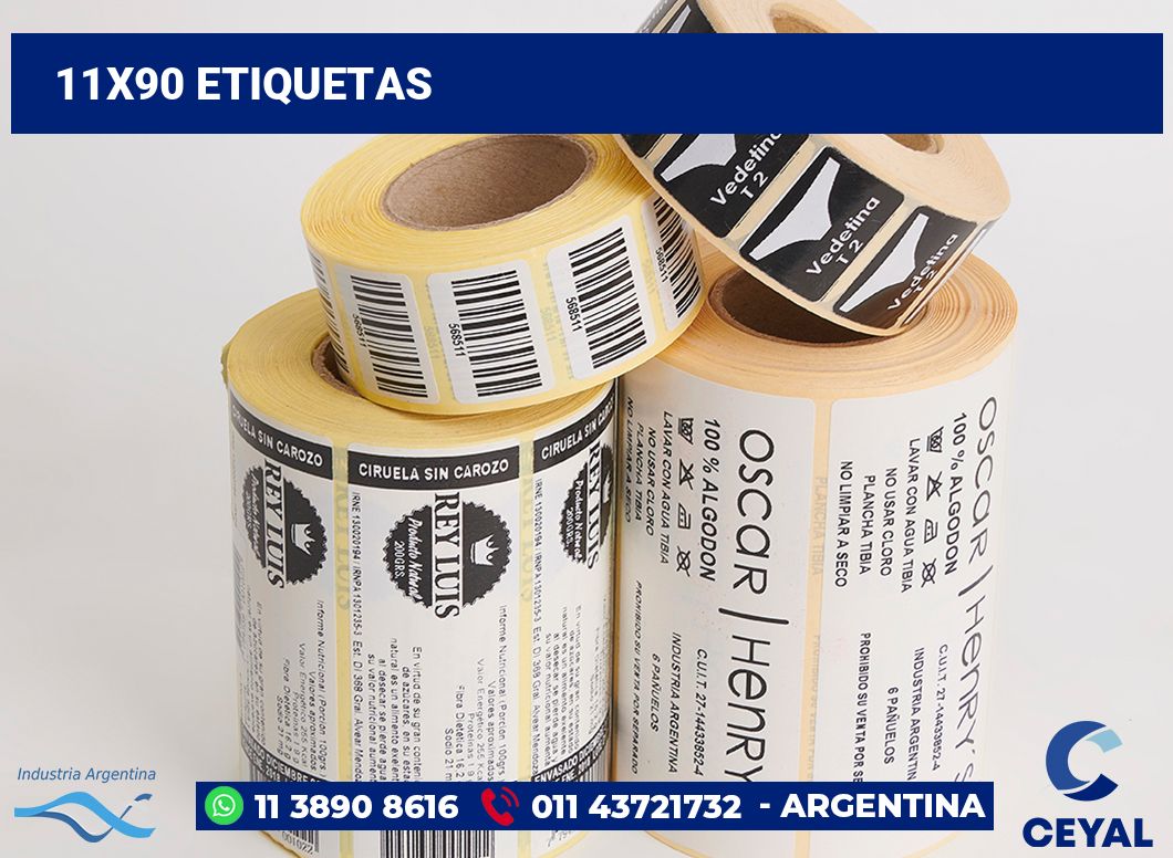 11x90 Etiquetas