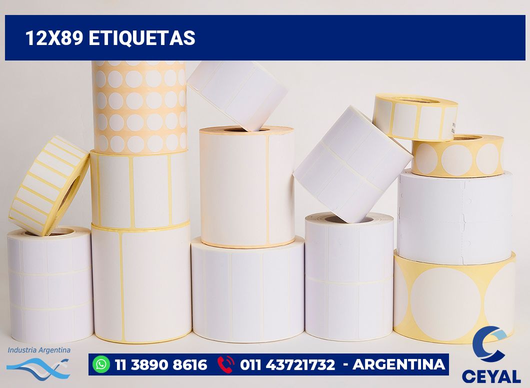 12x89 Etiquetas