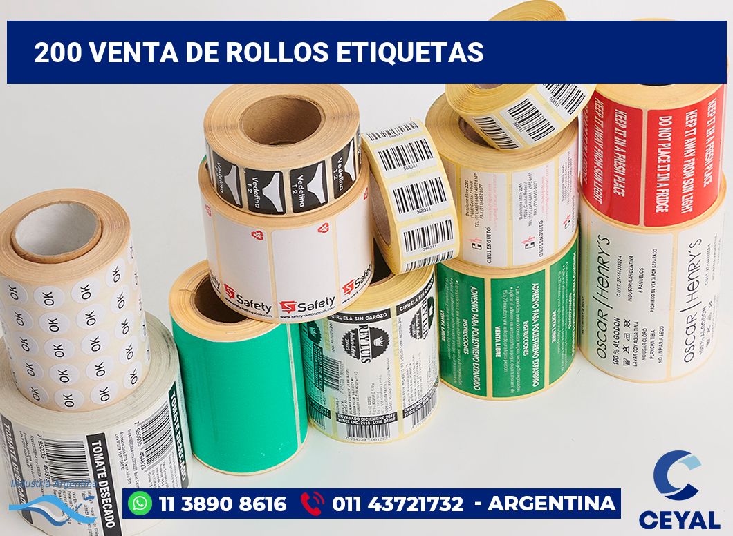 200 Venta de rollos etiquetas