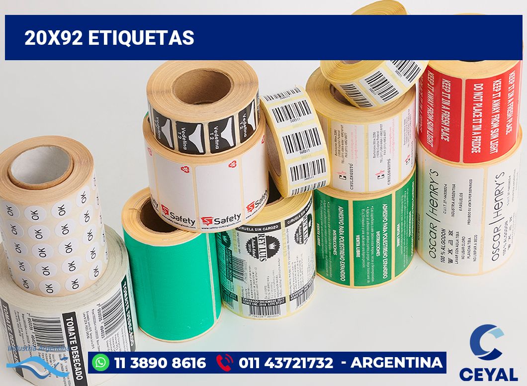 20x92 Etiquetas