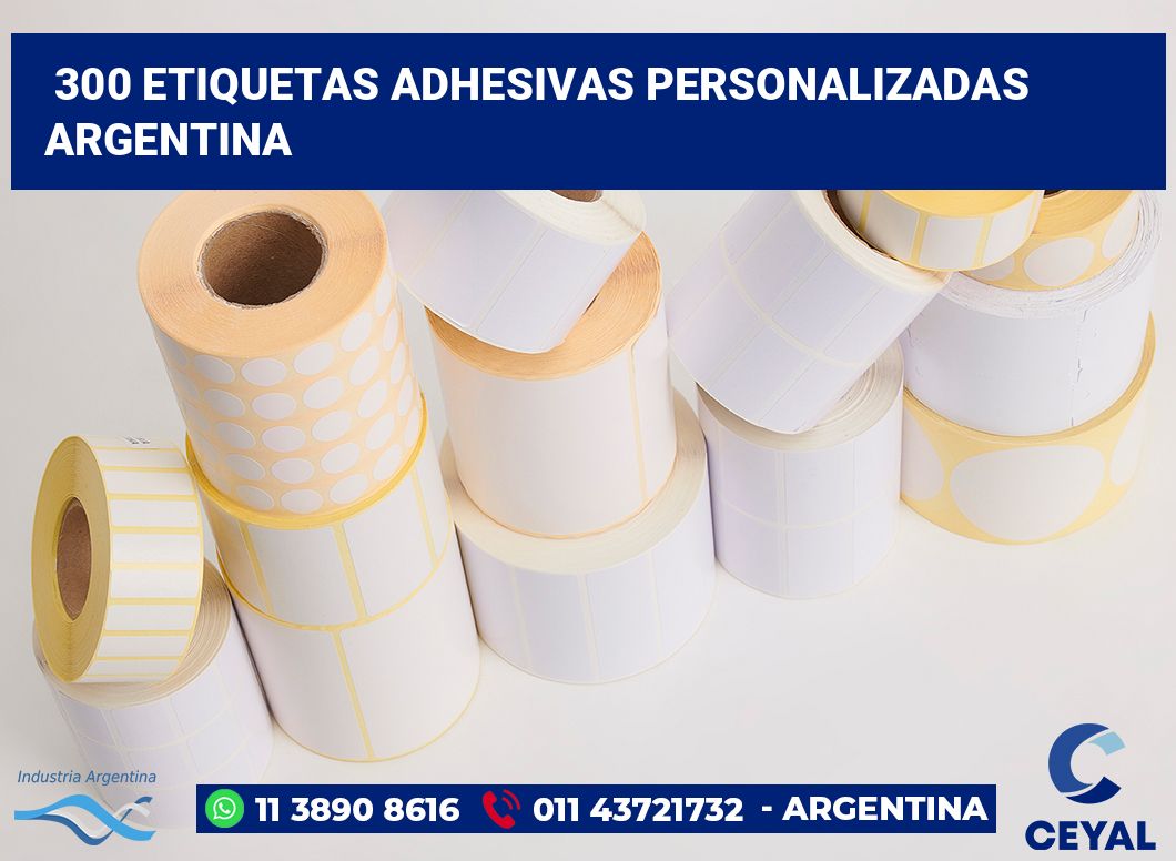 300 Etiquetas adhesivas personalizadas argentina