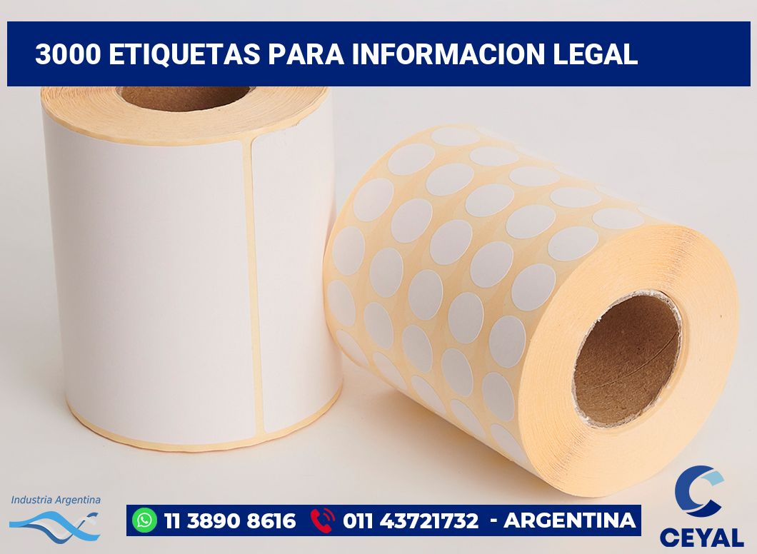 3000 Etiquetas para informacion legal