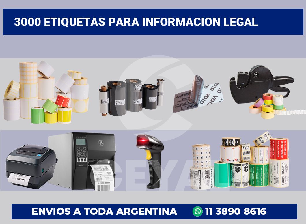 3000 Etiquetas para informacion legal
