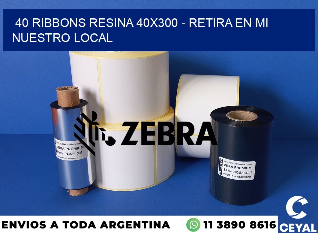 40 Ribbons resina 40x300 - retira en mi nuestro local