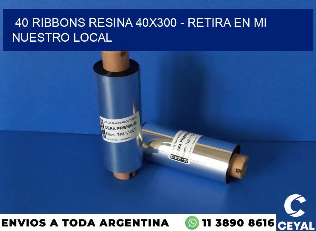 40 Ribbons resina 40×300 – retira en mi nuestro local