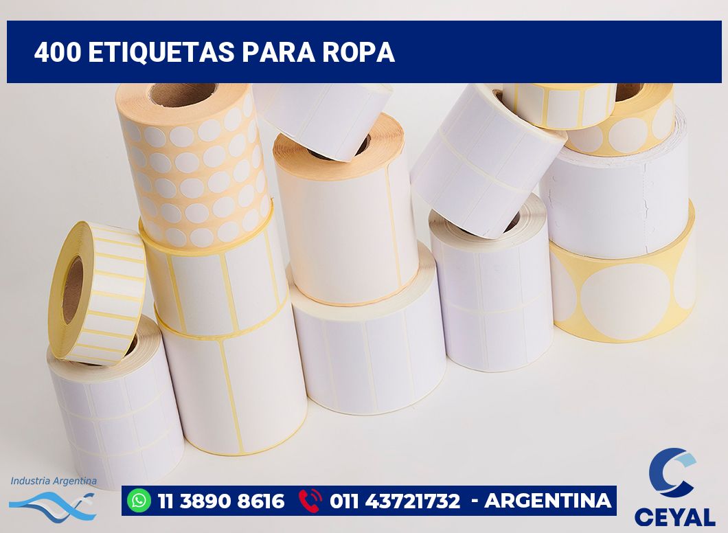 400 Etiquetas para ropa