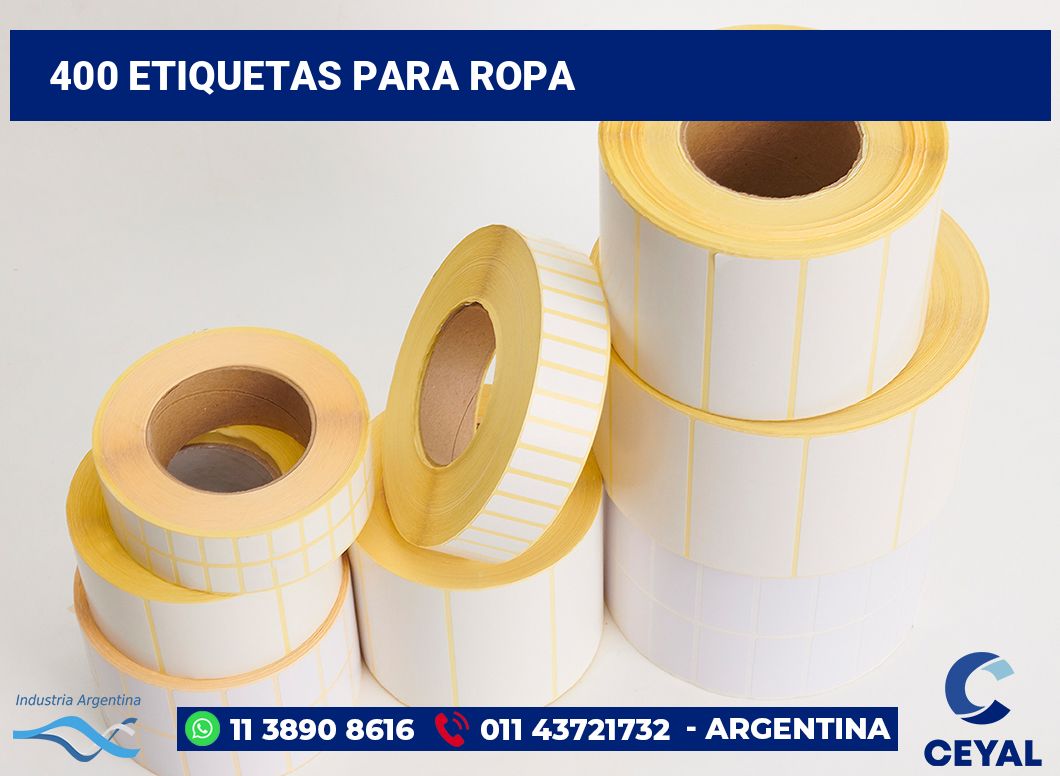 400 Etiquetas para ropa