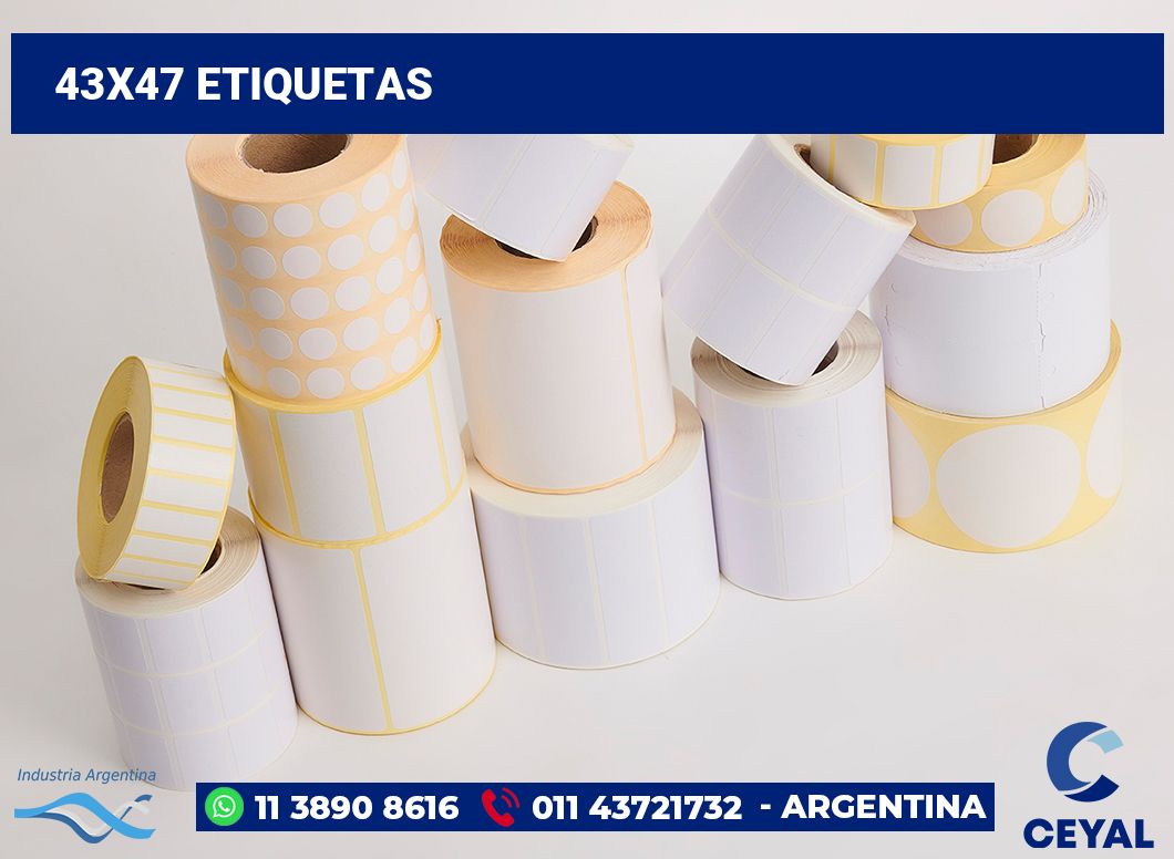 43x47 Etiquetas