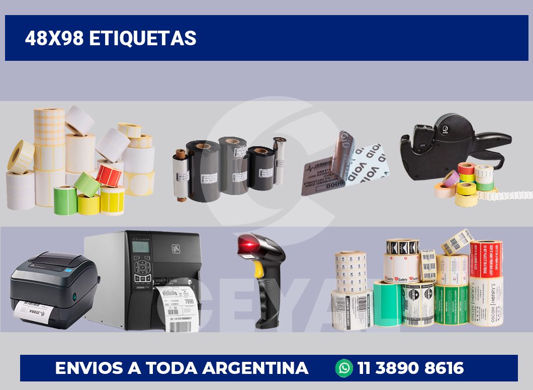48×98 Etiquetas