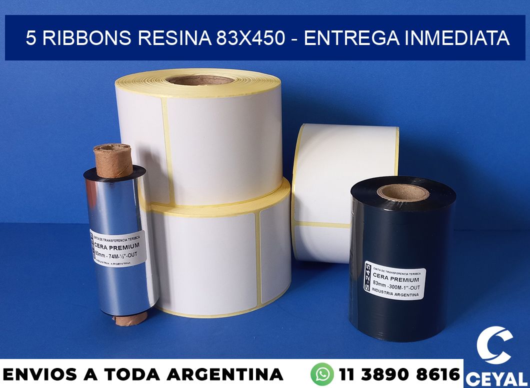 5 Ribbons resina 83×450 – Entrega inmediata