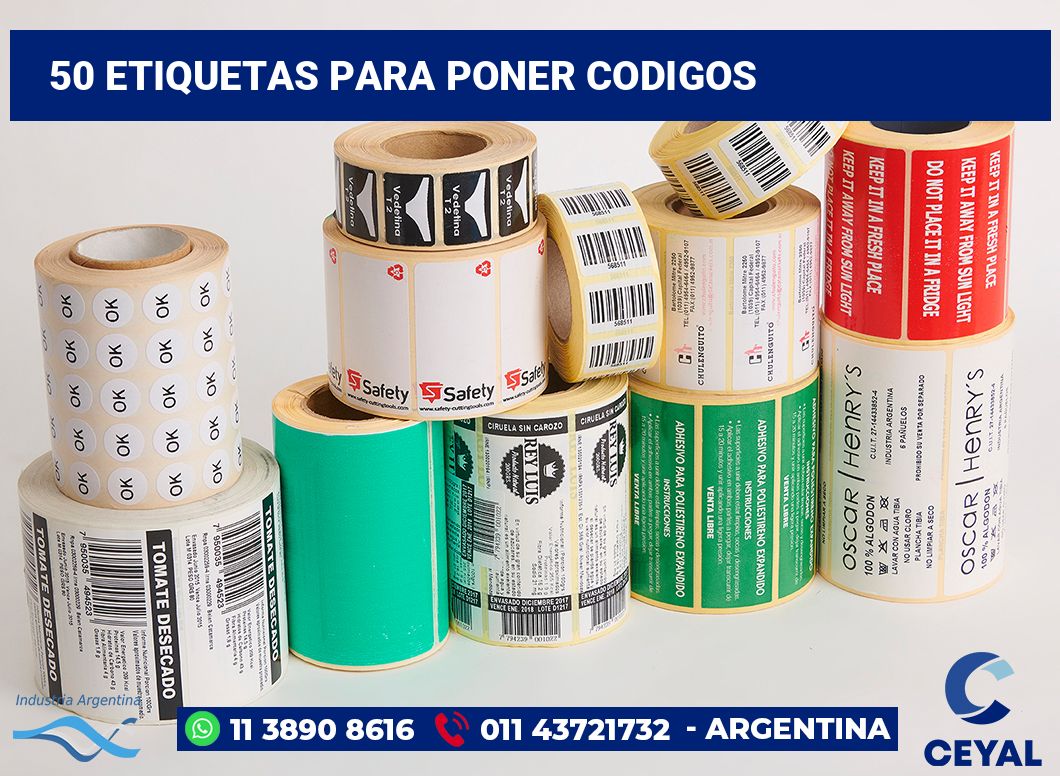 50 Etiquetas para poner codigos