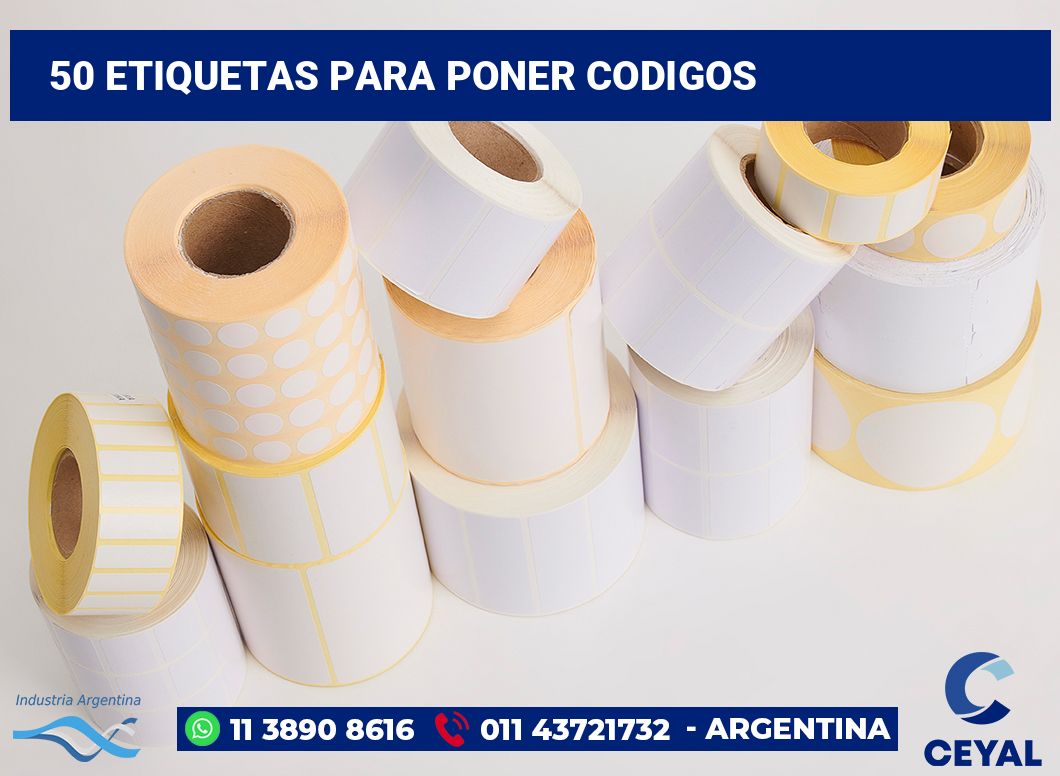 50 Etiquetas para poner codigos