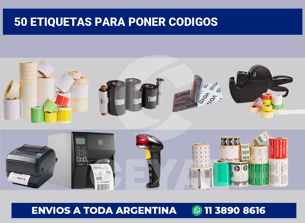 50 Etiquetas para poner codigos