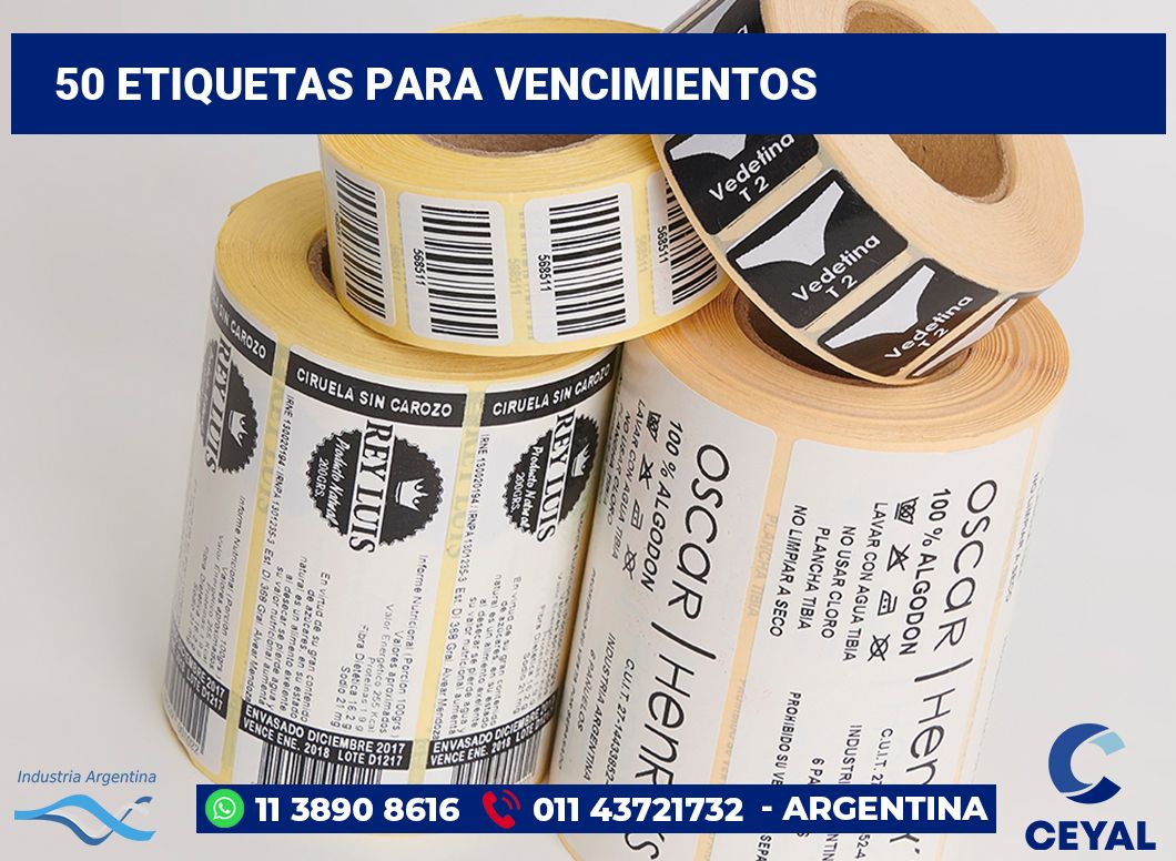 50 Etiquetas para vencimientos