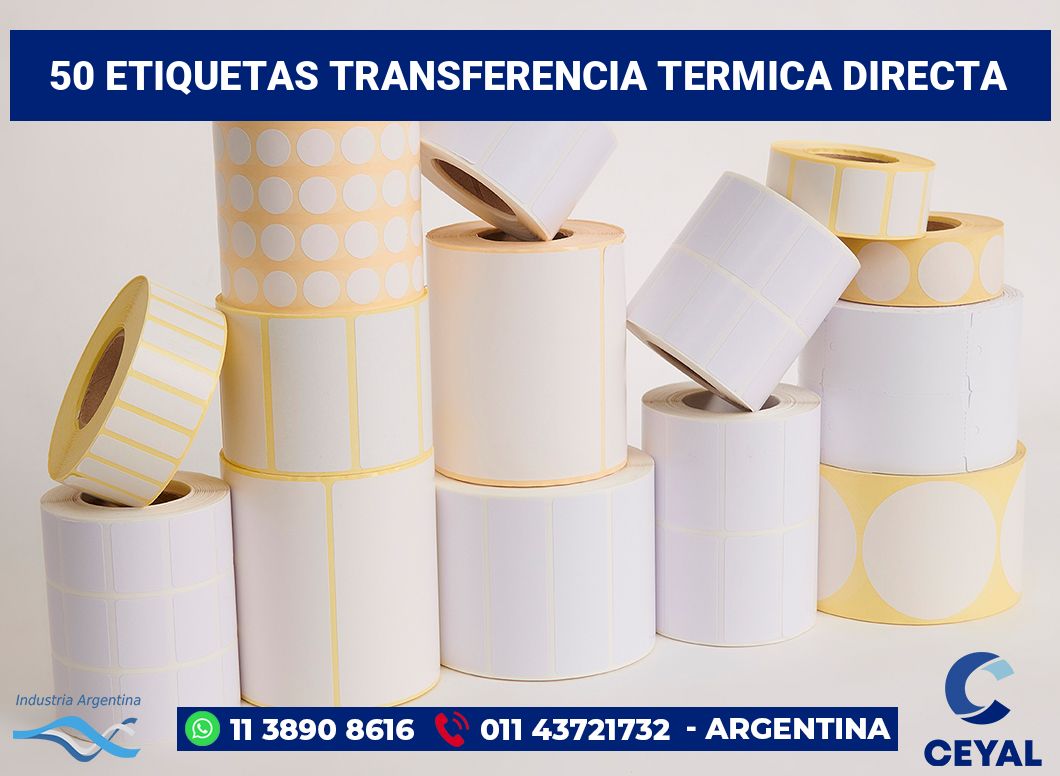 50 Etiquetas transferencia termica directa