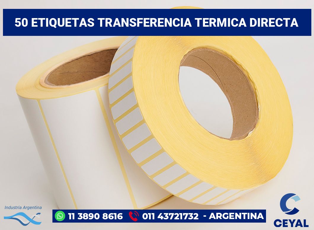 50 Etiquetas transferencia termica directa